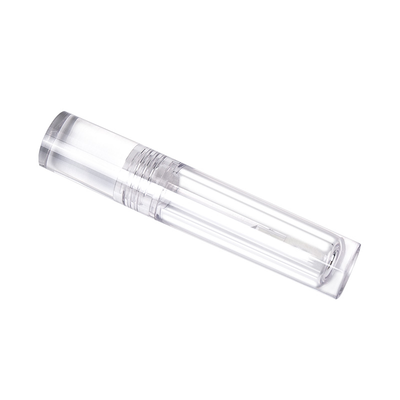 6ml fully transparent cylindrical glass texture crystal lip glaze Lip Gloss Tube Packaging