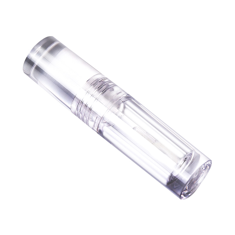 4ml fully transparent cylindrical glass texture crystal lip glaze Lip Gloss Tube Packaging