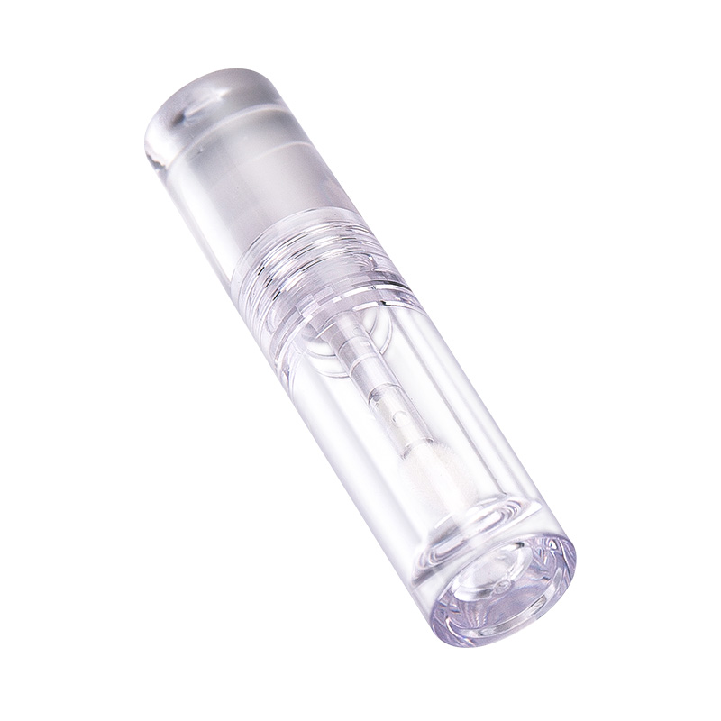 4ml fully transparent cylindrical glass texture crystal lip glaze Lip Gloss Tube Packaging