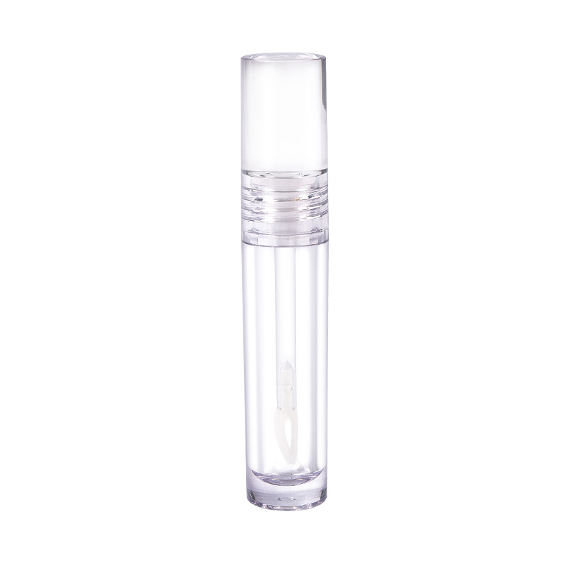 6ml fully transparent cylindrical glass texture crystal lip glaze Lip Gloss Tube Packaging