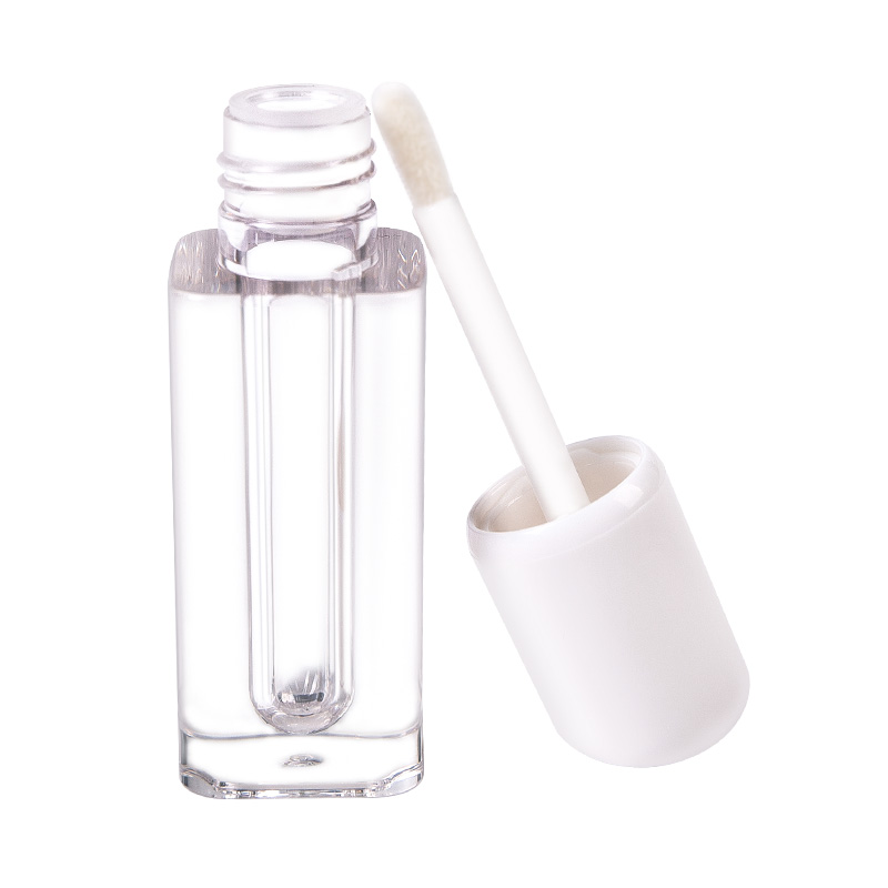 Transparent Square Creative Round Cap Multi-Color Plastic Transparent Lip Gloss Bottle