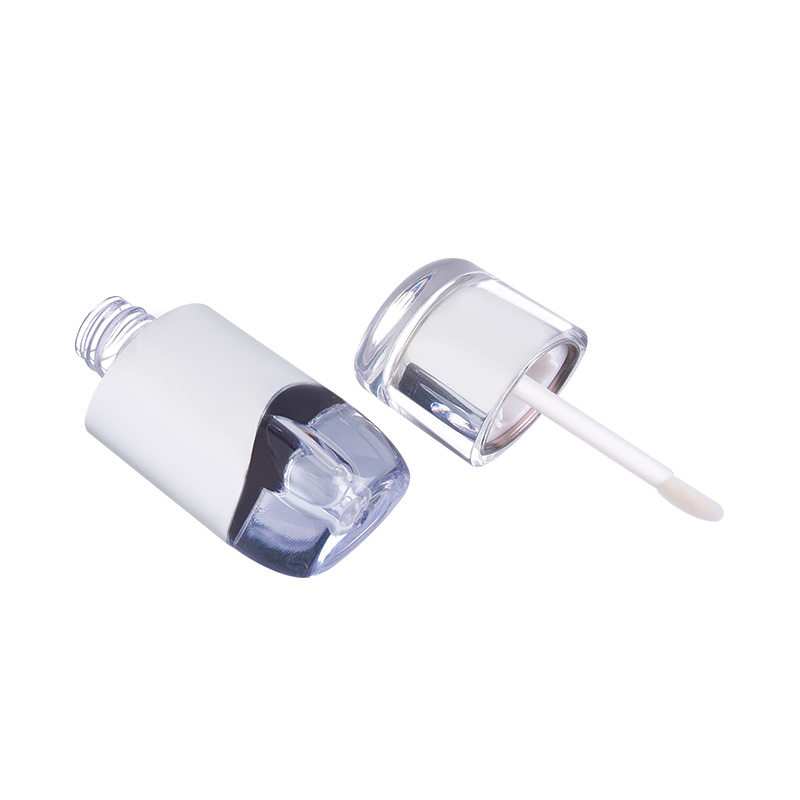 Round Inner Layer Injection Molded Color Outer Layer Transparent Can Be Sprayed Double-Layer Lip Gloss Tube Packaging