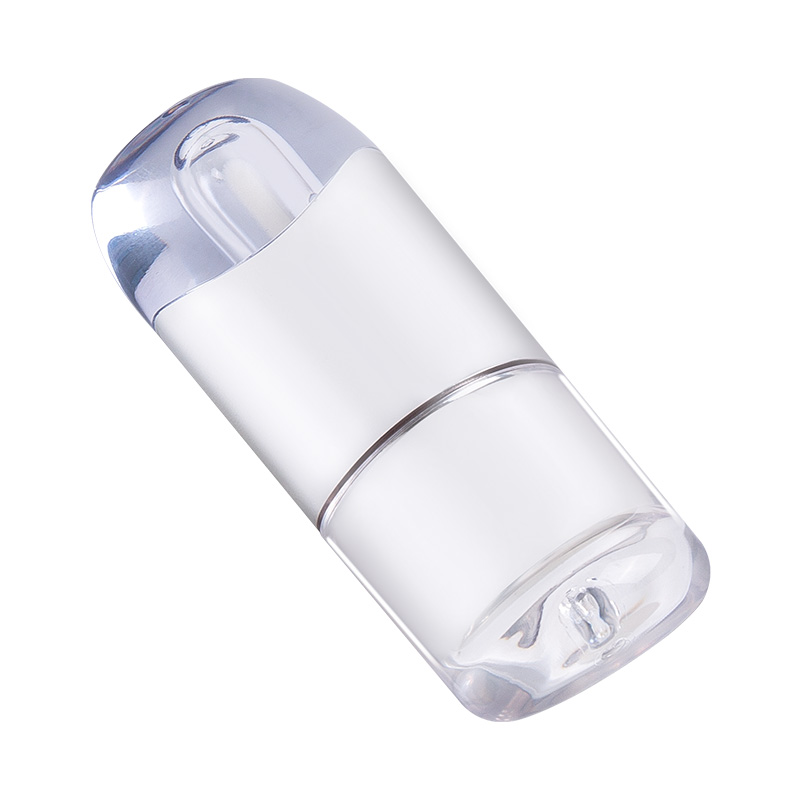 Round Inner Layer Injection Molded Color Outer Layer Transparent Can Be Sprayed Double-Layer Lip Gloss Tube Packaging