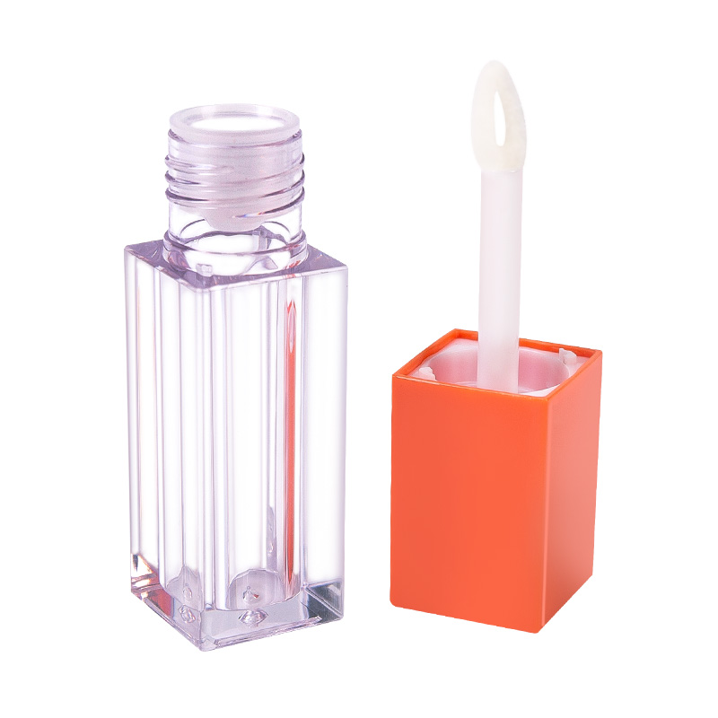 Classic Transparent Square Multi-Color Cover Plastic Lip Gloss Tube Packaging