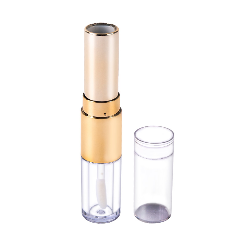 Flat-Tip 2-in-1 Dual-Ended Lip Gloss and Lipstick Tube