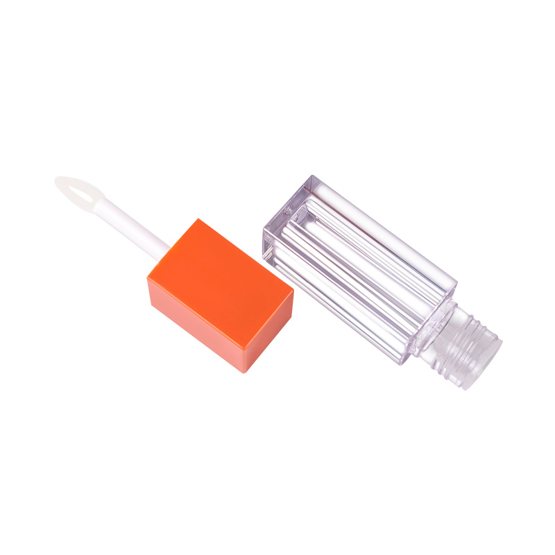 Classic Transparent Square Multi-Color Cover Plastic Lip Gloss Tube Packaging