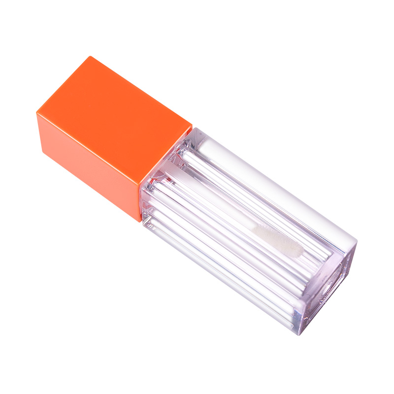 Classic Transparent Square Multi-Color Cover Plastic Lip Gloss Tube Packaging