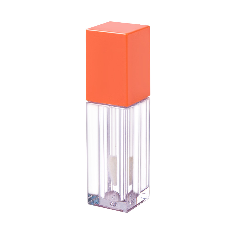 Classic Transparent Square Multi-Color Cover Plastic Lip Gloss Tube Packaging