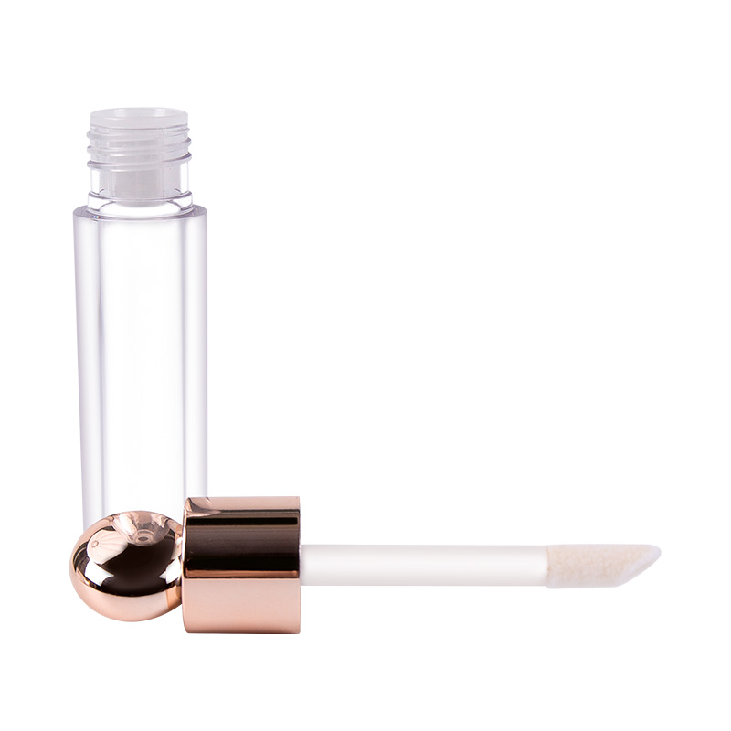 Matte Round Bottle with Large Brush Handle and Large Brush Head Lip Gloss Tube