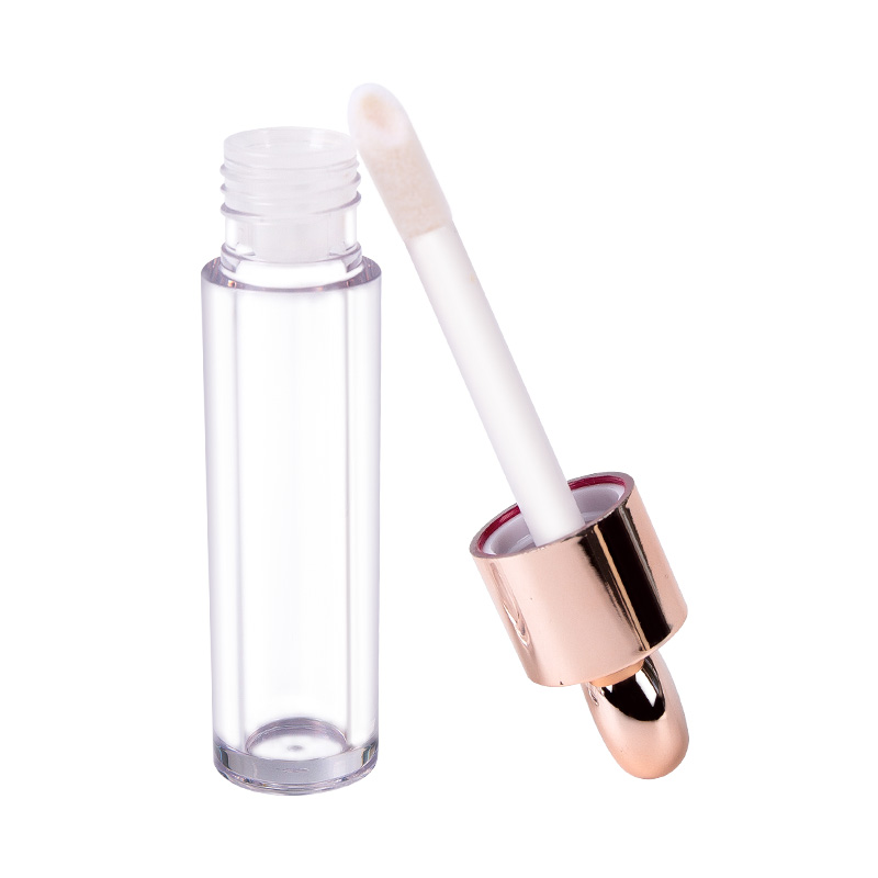 Matte Round Bottle with Large Brush Handle and Large Brush Head Lip Gloss Tube