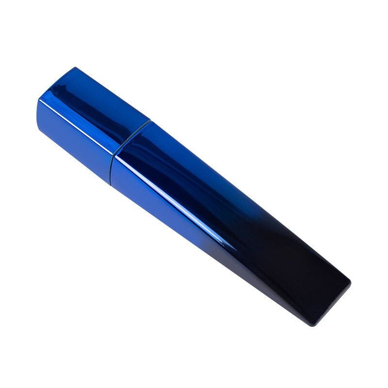 Blue Gradient Diamond-shaped Flat Bottle with Round Cap and Spiral Lip Gloss Tube