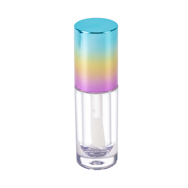 Mini Short-style Colored Cap Transparent Bottle Lip Gloss Tube