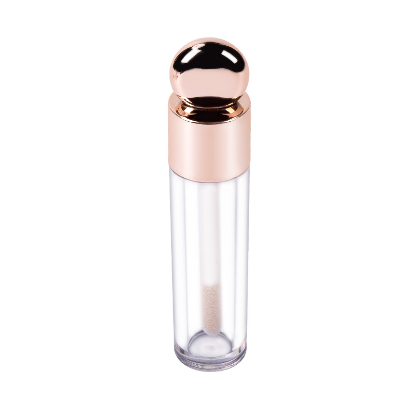 Matte Round Bottle with Large Brush Handle and Large Brush Head Lip Gloss Tube