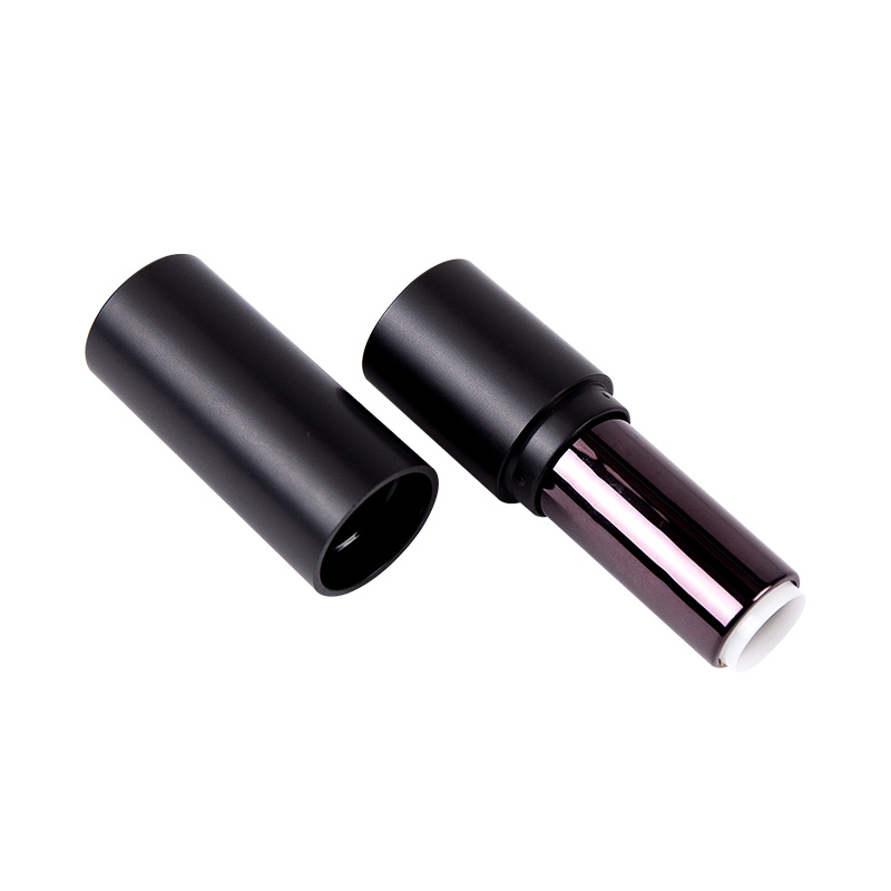 Gold-Plated Cylindrical Classic Flat-mouth Lipstick Tube Casing