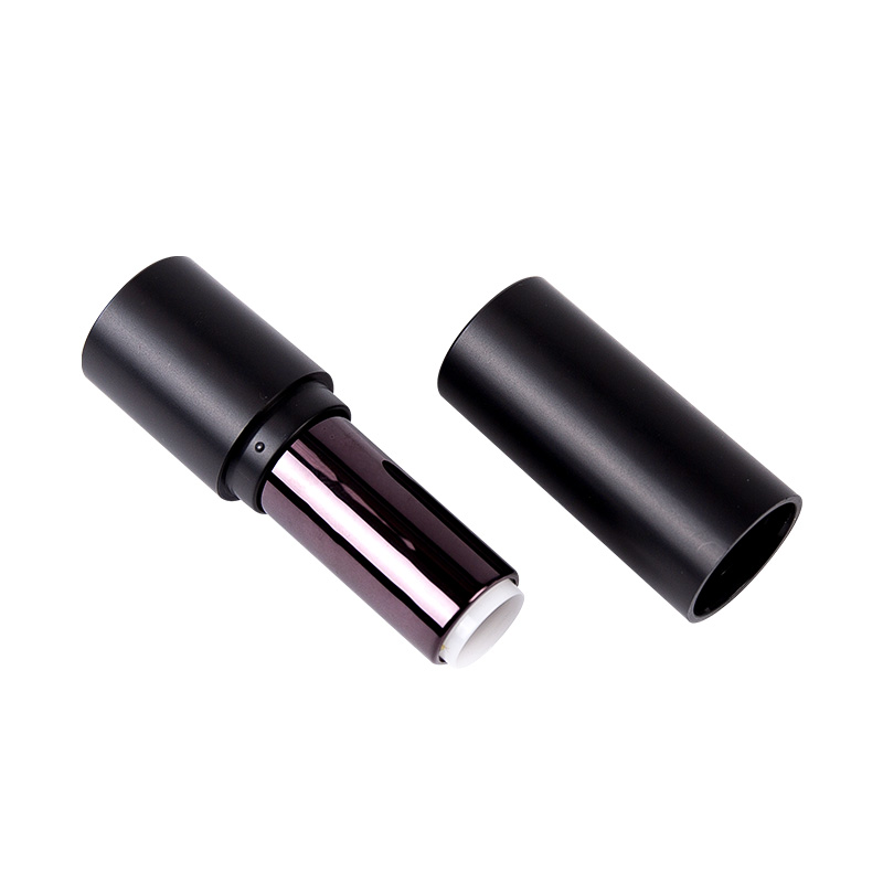 Gold-Plated Cylindrical Classic Flat-mouth Lipstick Tube Casing