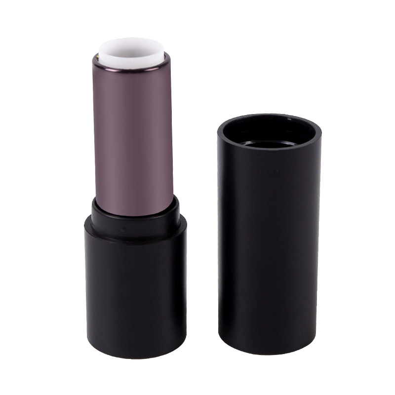 Gold-Plated Cylindrical Classic Flat-mouth Lipstick Tube Casing