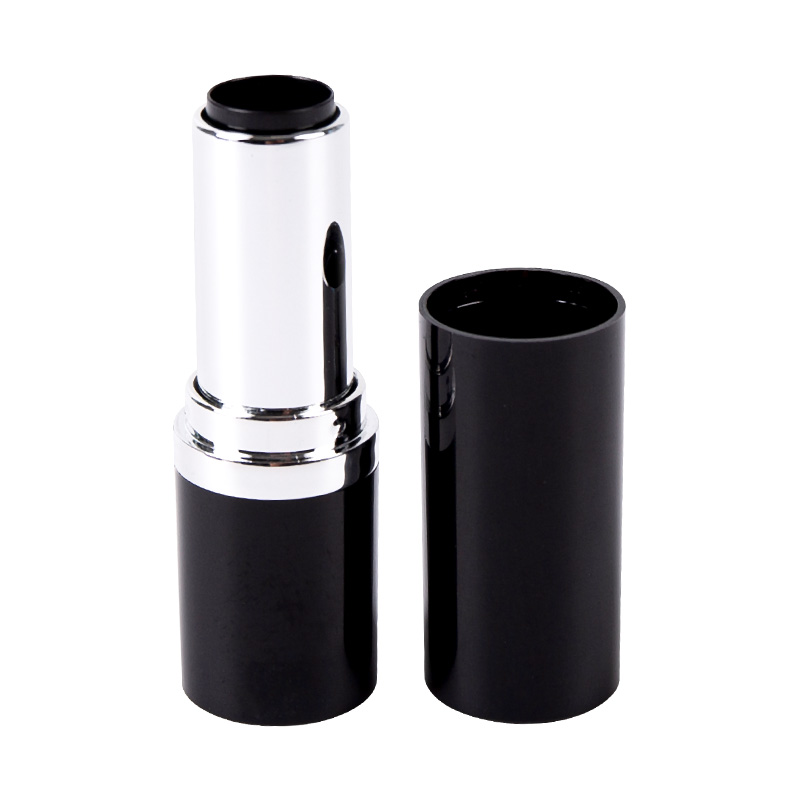 Plated Color Casing Straight Injection Round Lipstick Empty Tube