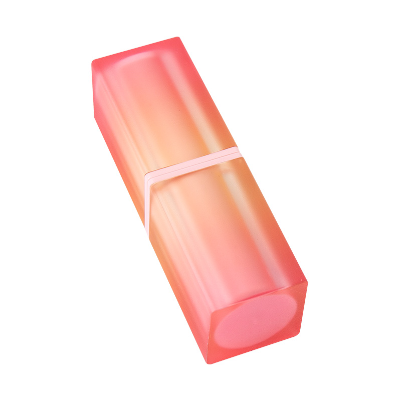 Frosted Transparent Square Injection Molded Color Electroplatable Classic Creative Lipstick Tube Packaging