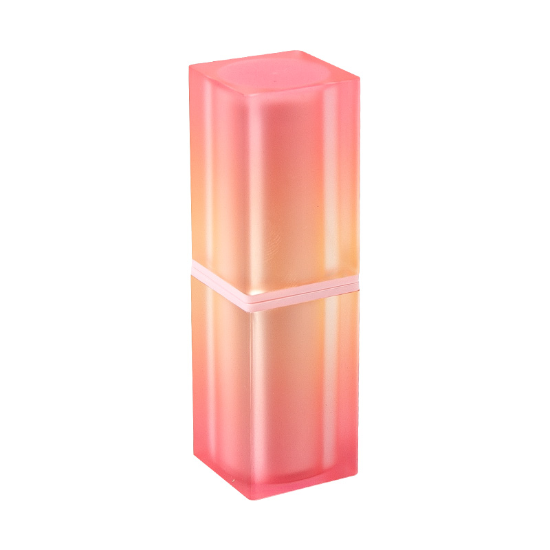 Frosted Transparent Square Injection Molded Color Electroplatable Classic Creative Lipstick Tube Packaging