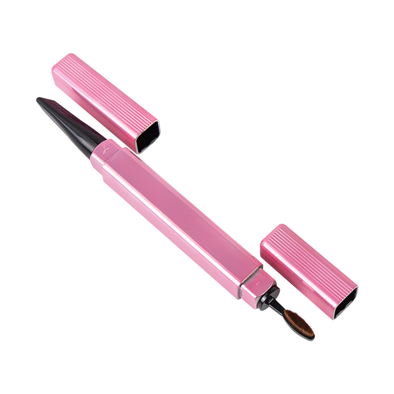 Square Multi-Color Spray-Coated Double-Headed Eyebrow Pencil With Brush Packaging Material