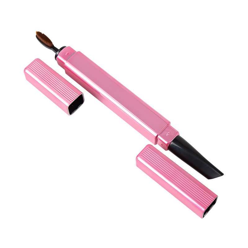 Square Multi-Color Spray-Coated Double-Headed Eyebrow Pencil With Brush Packaging Material